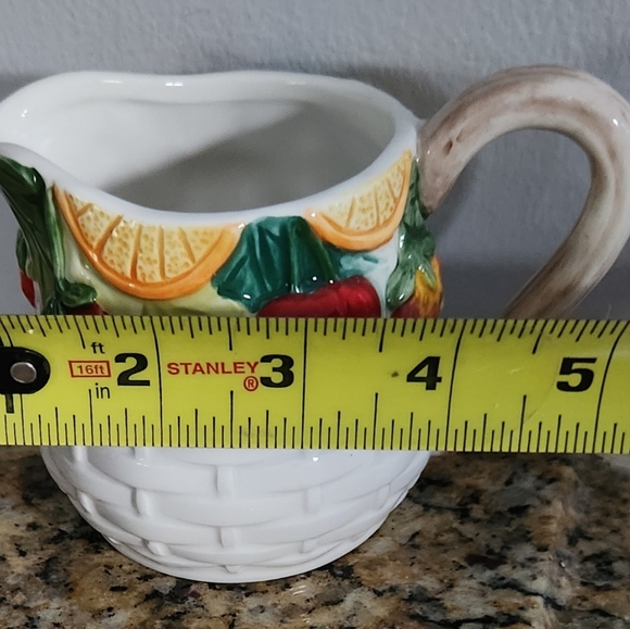 Tropical Fruit Collection 2 Piece Sugar Bowl And Creamer Set By Corner Ruby. New - Picture 13 of 16